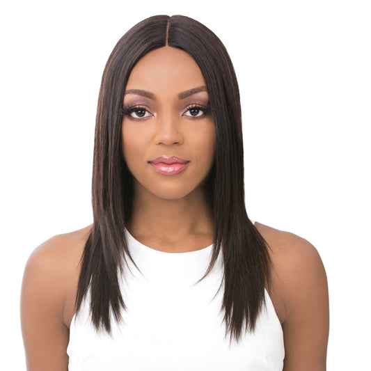 100 Percent Human Hair 6" Deep Lace Part Wig,Natural Color (D. Brown)