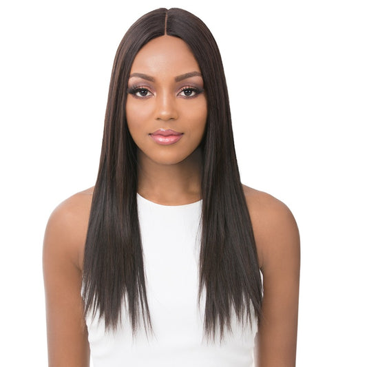 100 Percent Human Hair Lace Part Wig,Natural Color (D. Brown)
