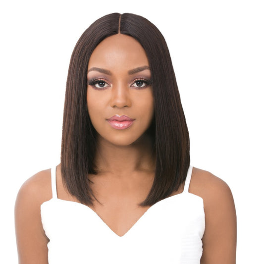 100 Percent Human Hair Lace Part Wig,Natural Color (D. Brown)