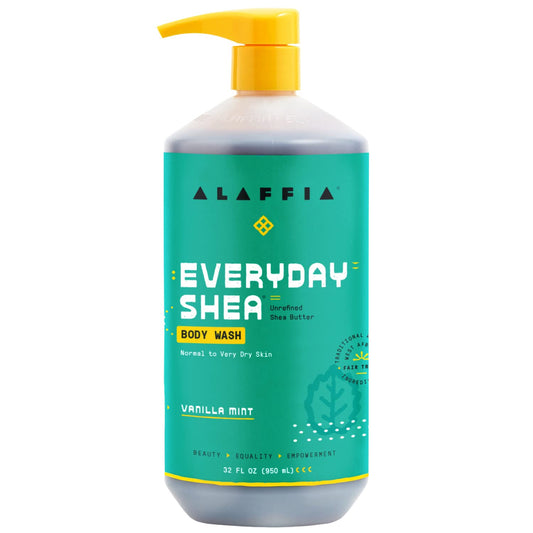 Alaffia Every Day Shea Body Wash Vanilla Mint 32 Oz.