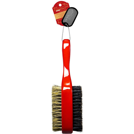 2 Way Club Brush Hard and soft, Red