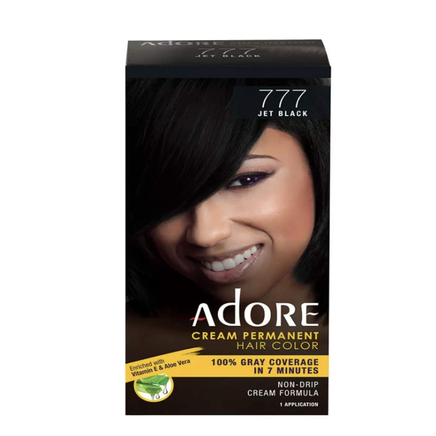 Adore Cream Permanent Hair Color,777,Jet Black