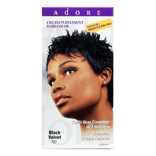 Adore Cream Permanent Hair Color,767,Black Velvet
