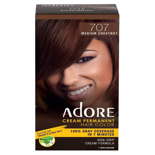 Adore Cream Permanent Hair Color,707,Medium Chestnut