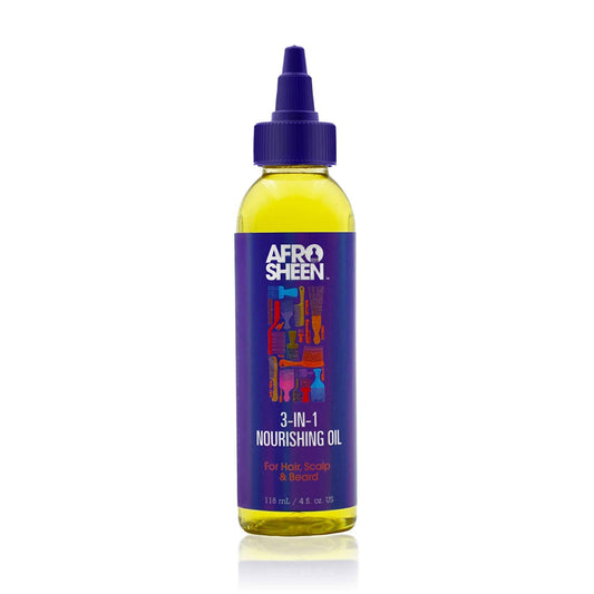 Afro Sheen 3 In 1 Nourishing Oil, For Hair, Scalp & Beard, 4 Oz