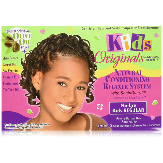 Africa's Best Kids Originals Relaxer System, Natural Conditioning, No-Lye, Kids Regular