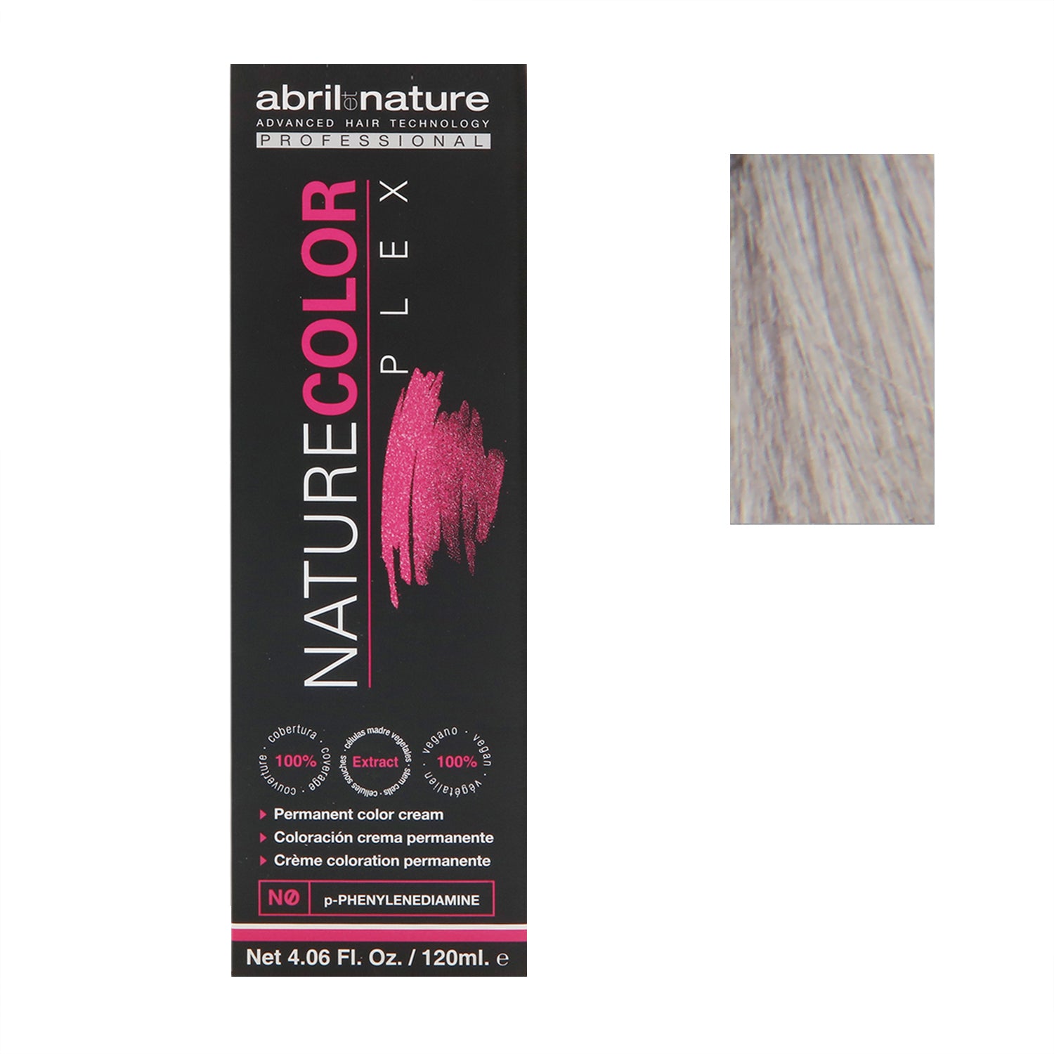 Abril Nature Plex Color 10.1N ,Ceniza Ash,Silver,4.05 Oz.