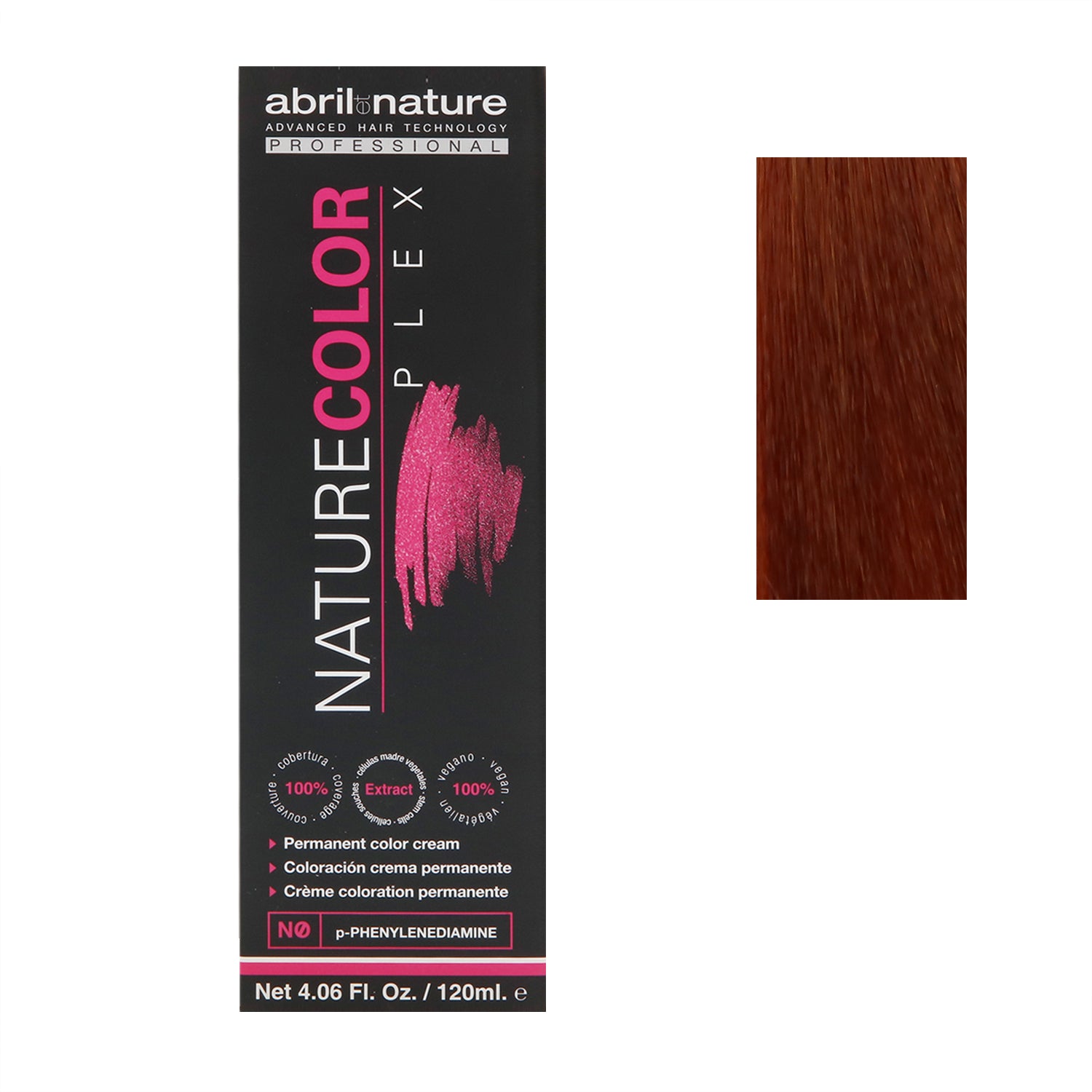 Abril Nature Plex Color 8.44N ,Cobrizo Copper,Brown,4.05 Oz.