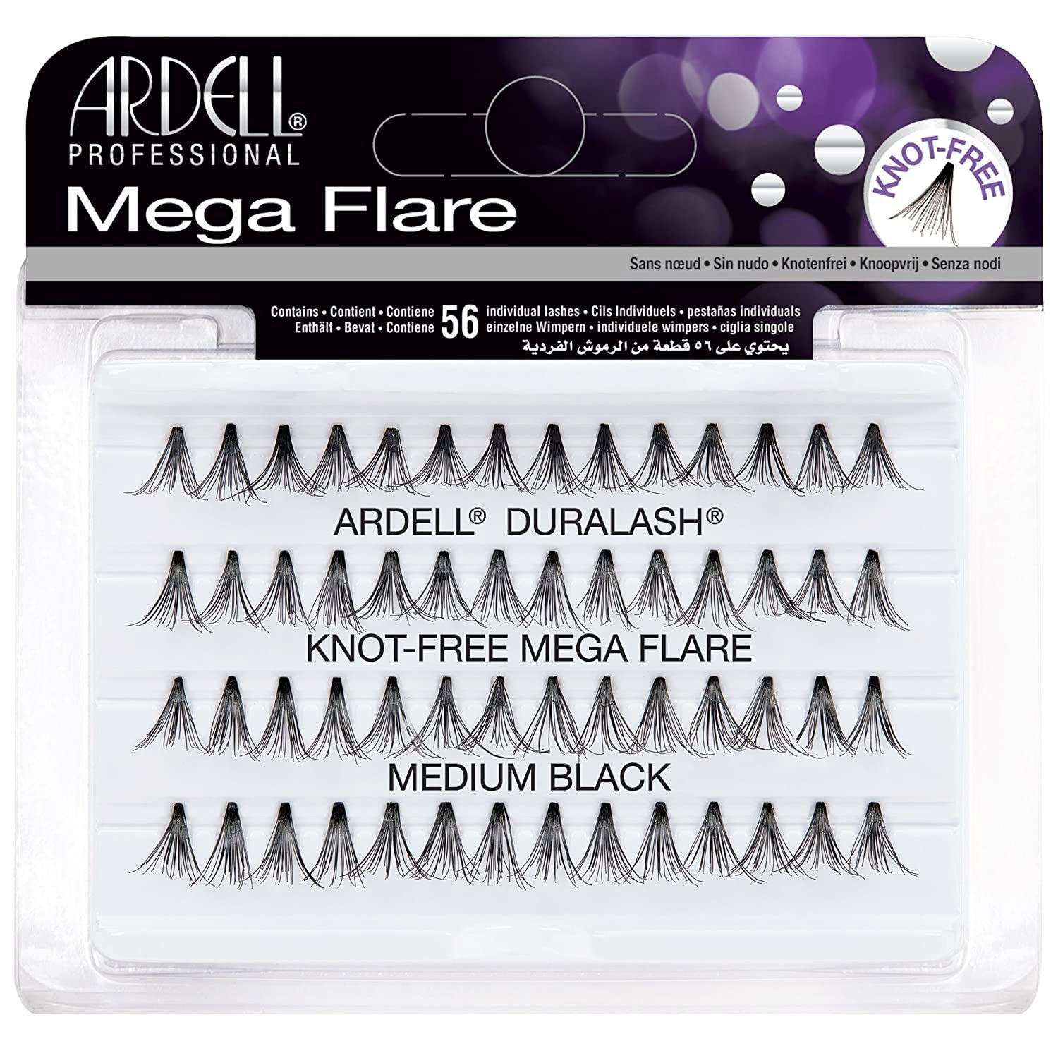 Ardell Individual Mega Flare Knot Free Black Med