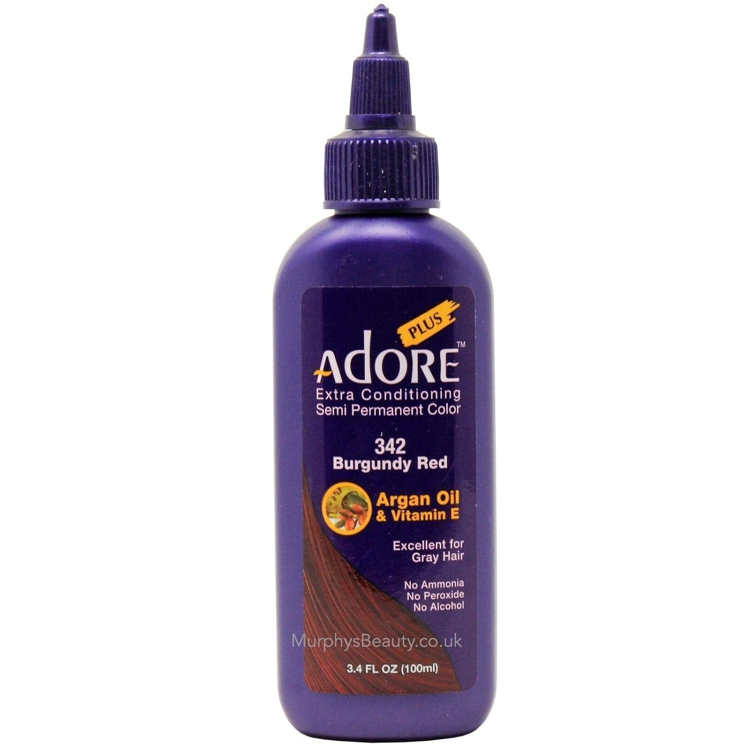 Adore Plus Semi Permanent Hair Color,Burgundy Red,342