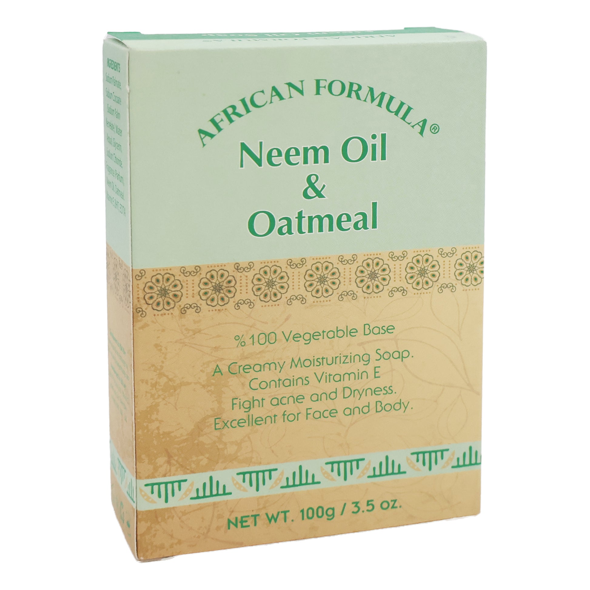 African Formula Soap Neem Oil and Oatmeal, 3.5 Oz.