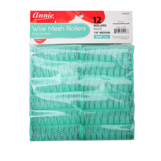 7/8" Annie Wire Mesh Hair Rollers, 12/PK
