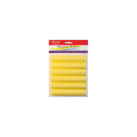 7/8" Annie Magnetic Rollers, Yellow, 12/PK