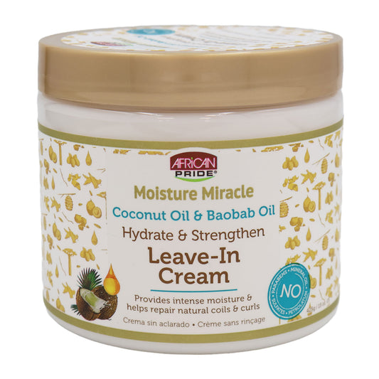 African Pride Moisture Miracle Leave-In Hair Cream, 15 Oz.
