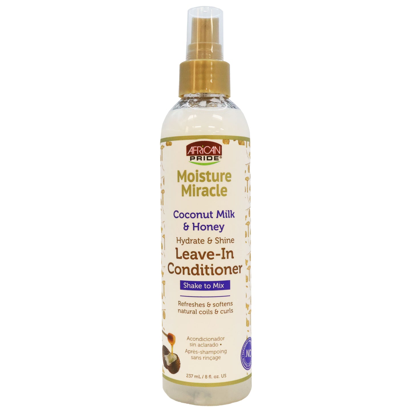 African Pride Moisture Miracle Coconut Milk and Honey Leave-In Conditioner 8 Oz.