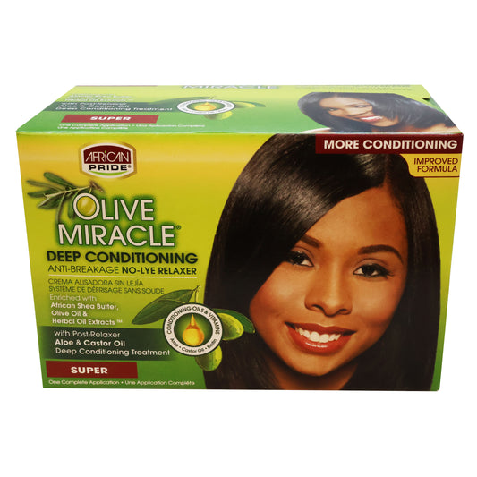 African Pride Olive Miracle Deep Conditioning Relaxer No Lye Super