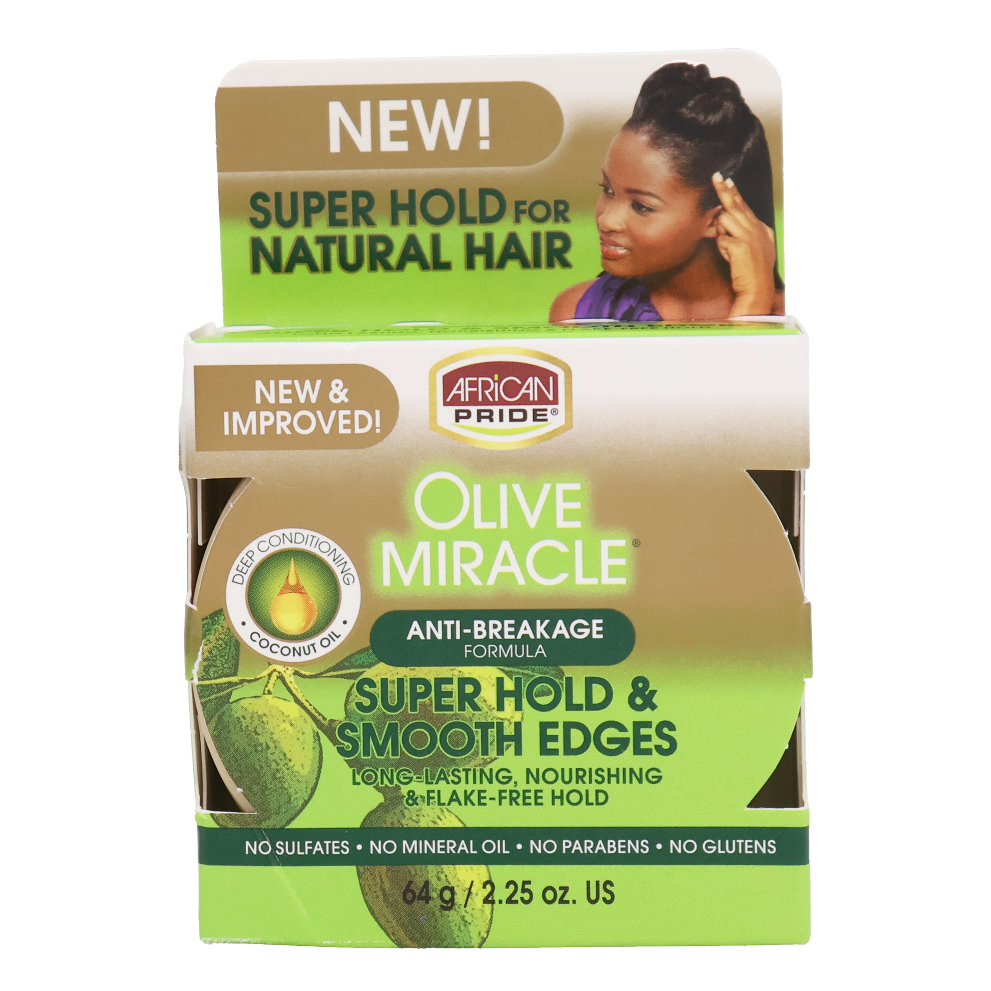African Pride Olive Miracle Silky Smooth Edges, 2.25 Oz
