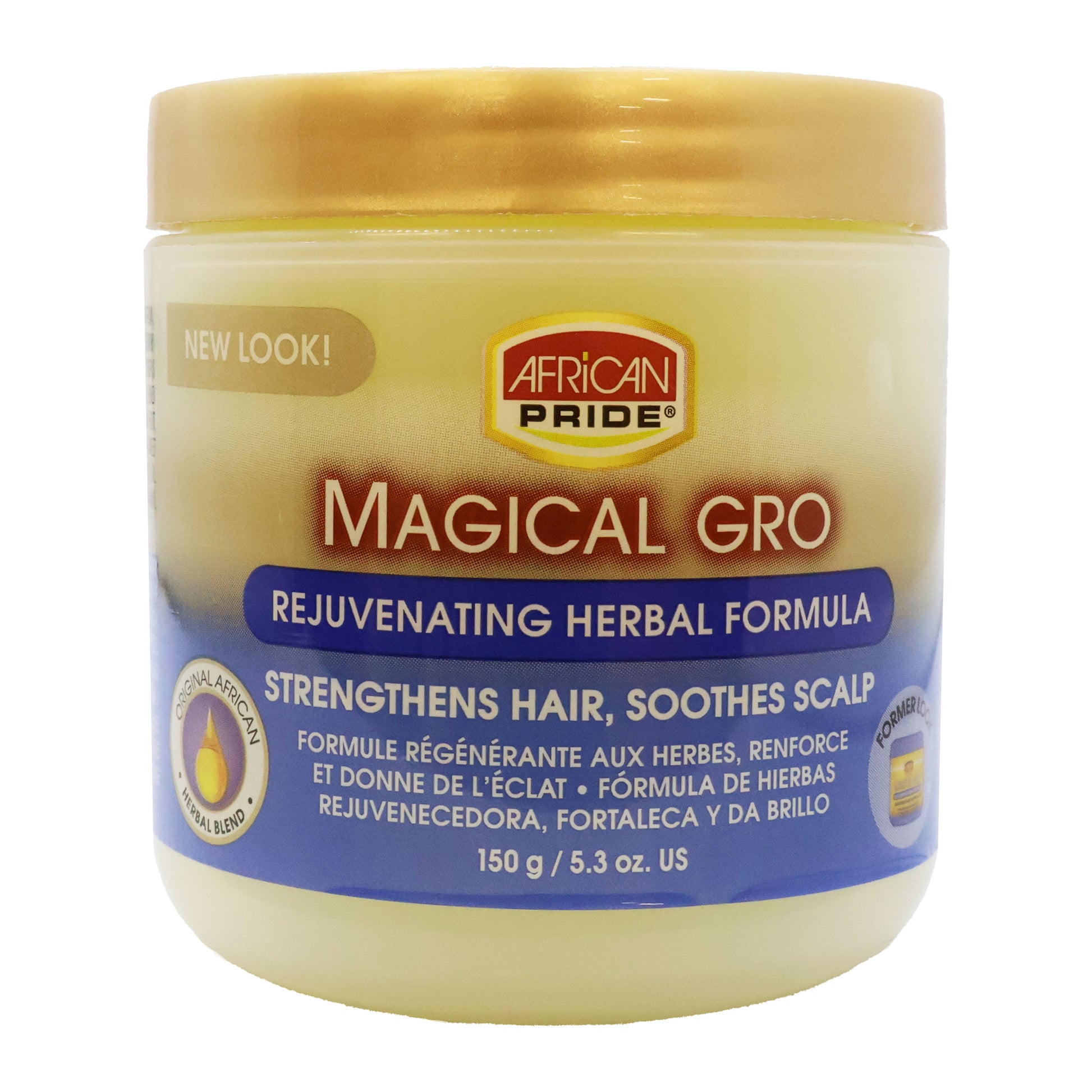 African Pride Magical Gro Rejuvenating Herbal Formula Hair and Scalp Treatment 5.3 Oz.