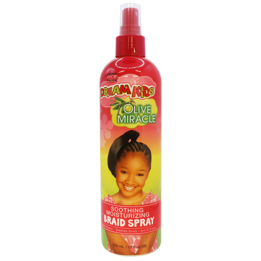 African Pride Dream Kids Olive Miracle Soothing Moisturizing Braid Hair Spray 12 Oz.