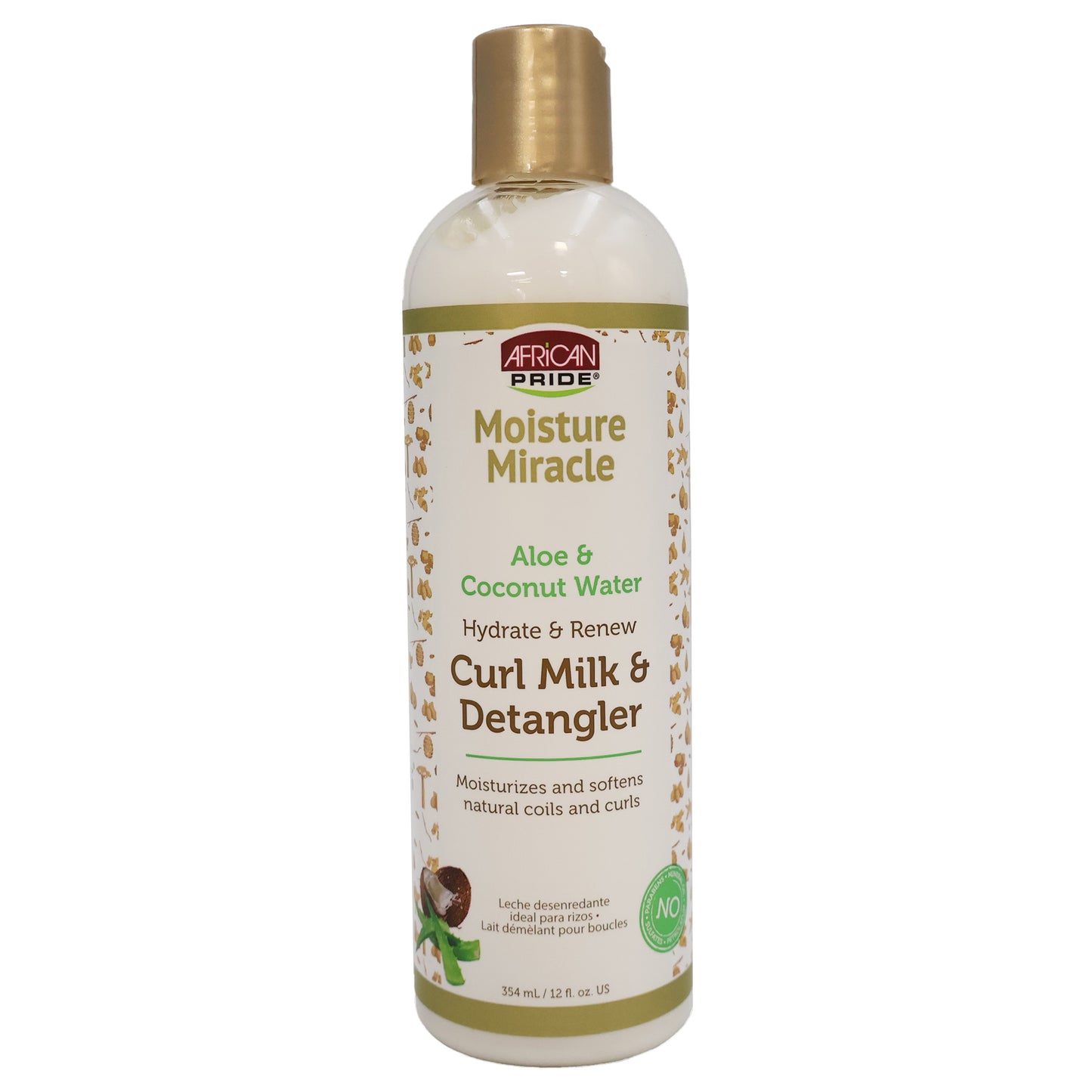 African Pride Moisture Miracle Curl Milk and Hair Detangler, 12 Oz