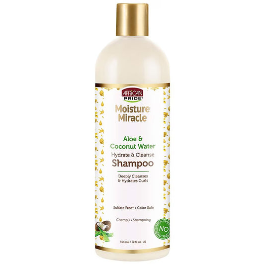 African Pride Moisture Miracle Aloe Coconut Water Shampoo,12oz