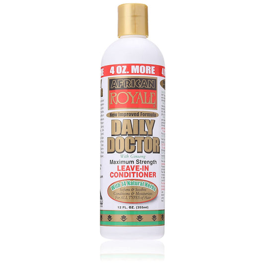 African Royale Daily Doctor Maximum Strength Leave In Conditioner, 12 Oz.