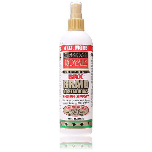 African Royale BRX Braid And Extensions Sheen Spray, 12 Oz.