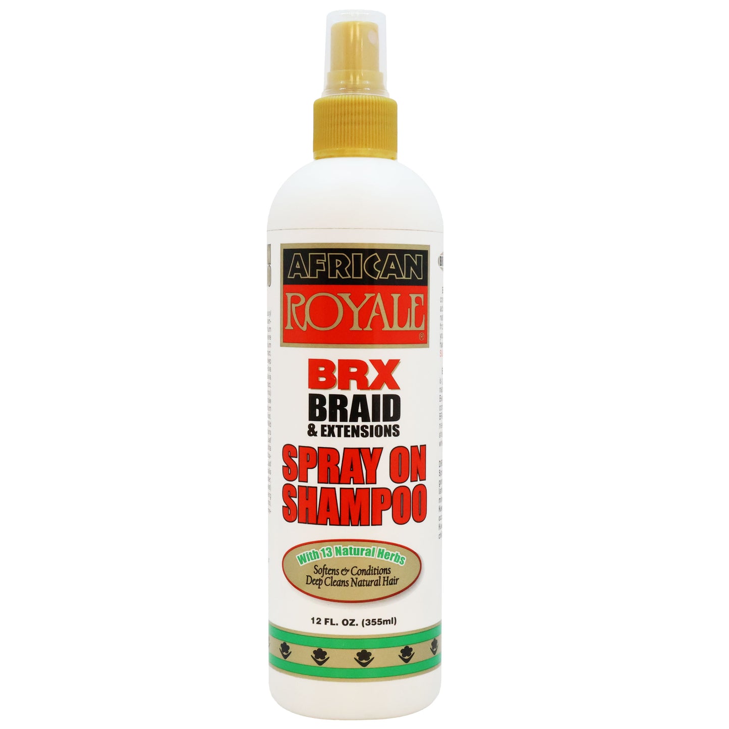 African Royale BRX Braid and Extensions Spray On Hair Shampoo 12 Oz.