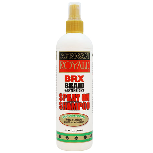 African Royale BRX Braid and Extensions Spray On Hair Shampoo 12 Oz.