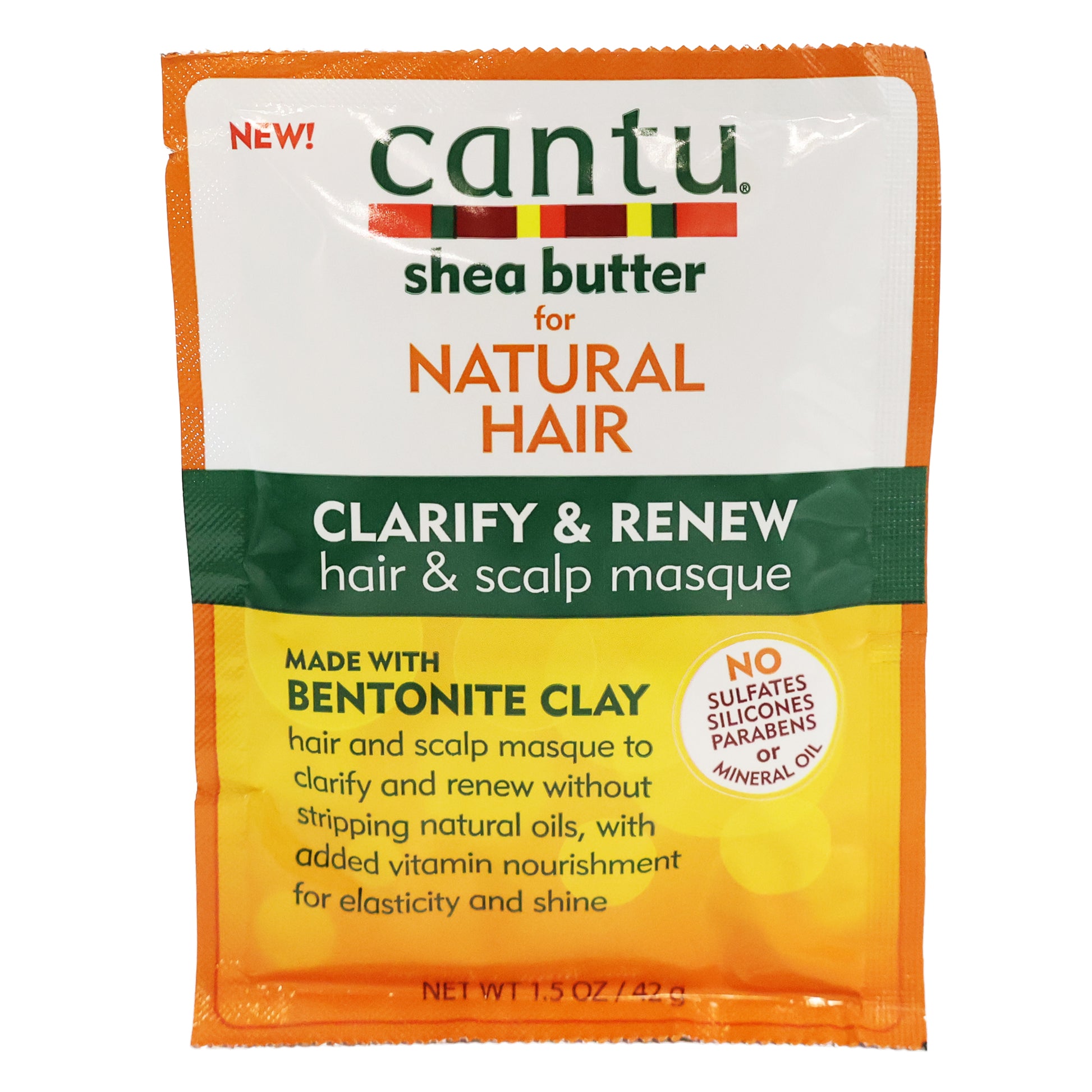 Cantu Shea Butter Clarify and Renew Hair and Scalp Masque, 1.5 Oz.