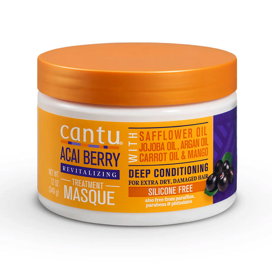 Cantu Acai Berry Revitalizing Deep Treatment Hair Masque, 12 Oz.