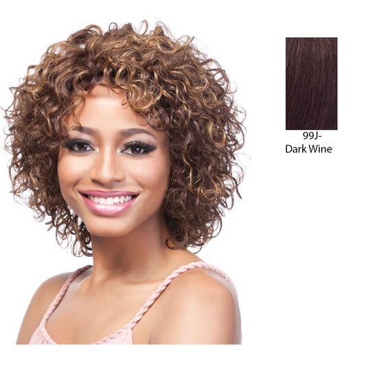 100 Percent Human Hair Wig,Dark Wine