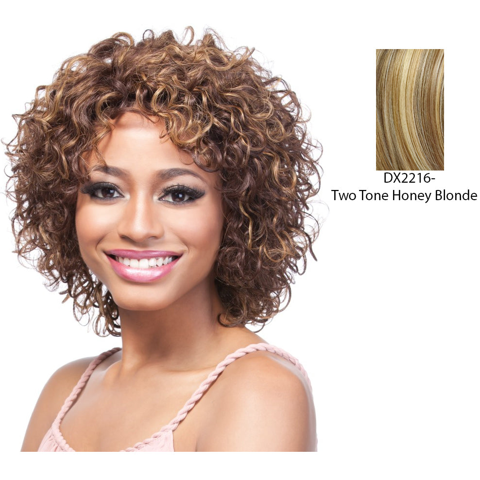100 Percent Human Hair Wig,Two Tone Frost Blend Of Strawberry Blonde Layer Over With Honey Blonde Bottom
