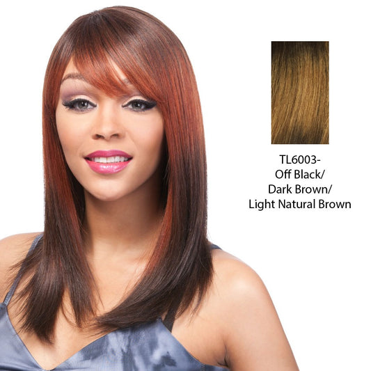 100 Human Hair Wig Yaki 1214,TL6003,Brown Tone
