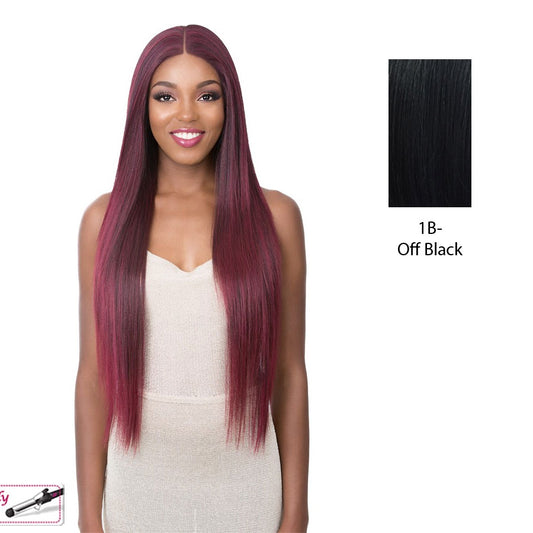 13"X6" Synthetic Hair Frontal Swiss Lace Wig Desiree,Off black