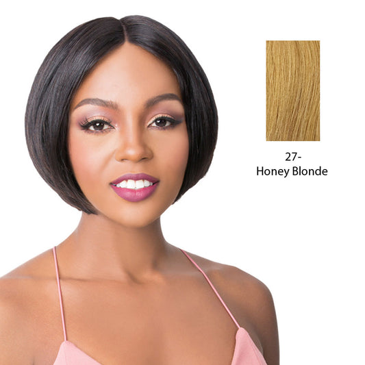 100% Brazilian Human Hair Swiss Lace Front Wig,Strawberry blonde