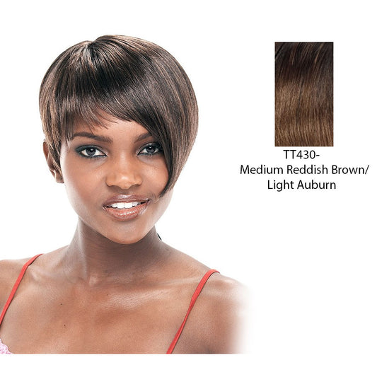 Synthetic Full Wig Lara,Medium brown roots with light auburn