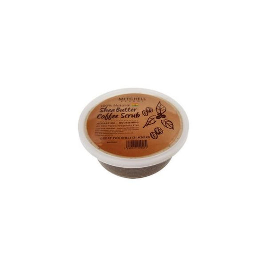 100% Natural Shea Butter Jar Enhanced With Coffee Scrub Organic 8 Oz