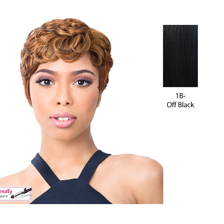 Synthetic Full Wig Pin Curl 202,Off Black