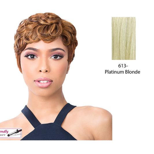 Synthetic Full Wig Pin Curl 202,Platinum Blonde