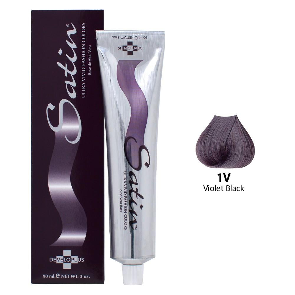 Satin Violet Black Hair Color 1V 3 Oz