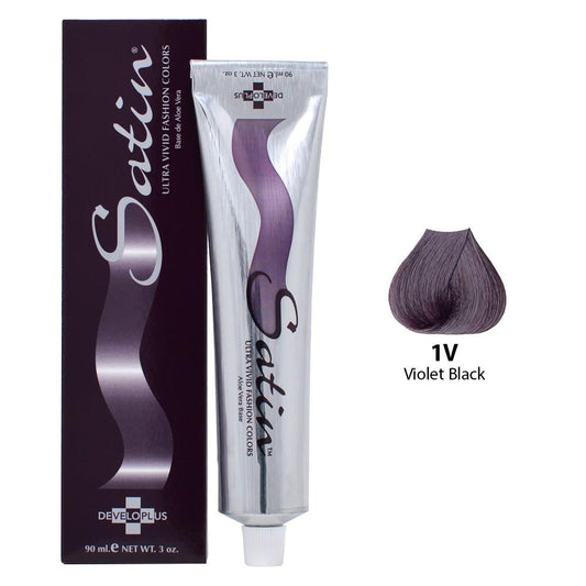 Satin Violet Black Hair Color 1V 3 Oz