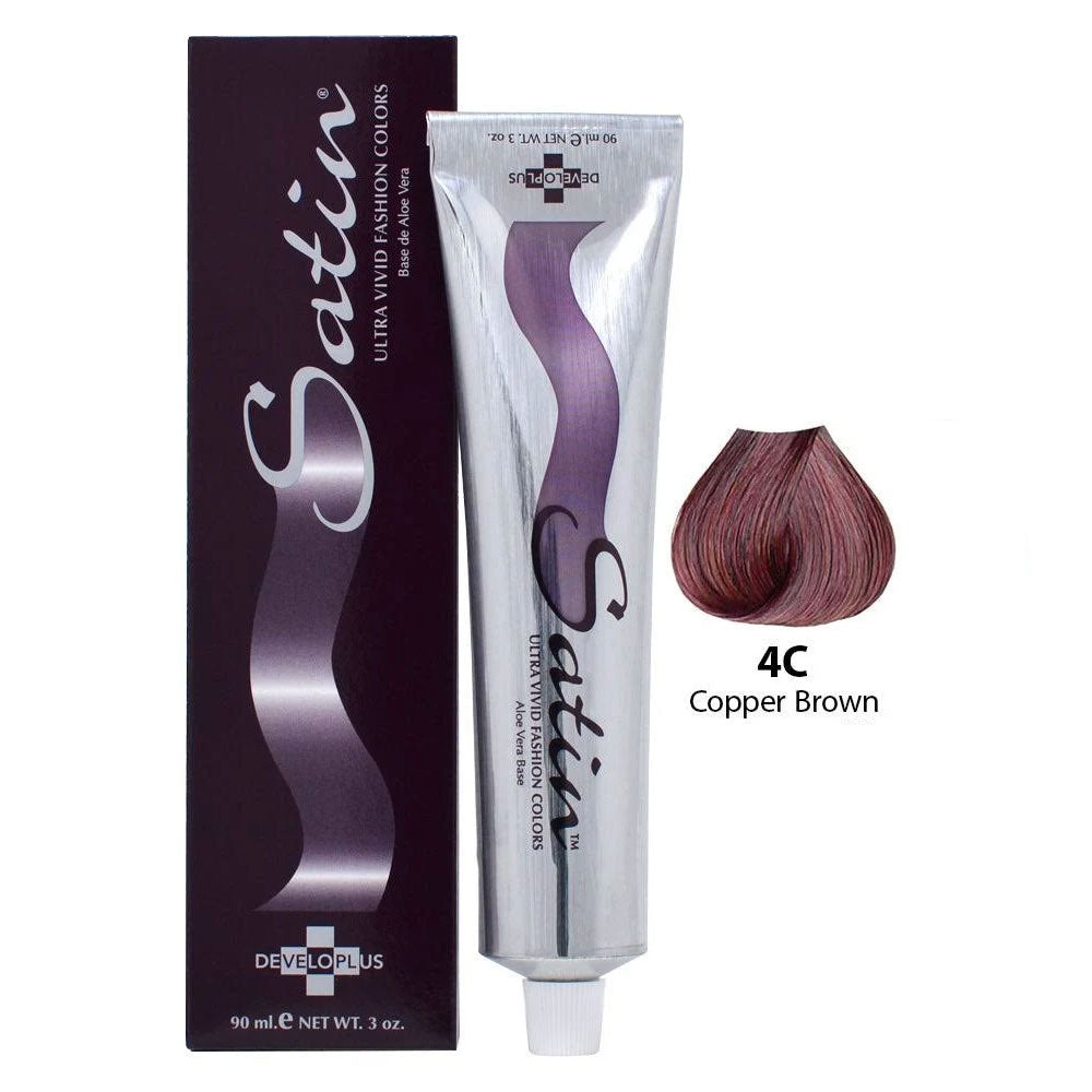 Satin Copper Brown Hair Color 4C 3 Oz