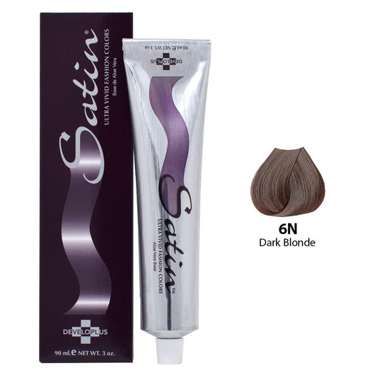 Satin Developlus Hair Color, 6N Dark Blonde 3 Oz