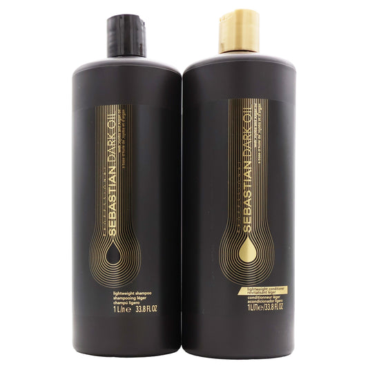 Sebastian Dark Oil Lightweight Shampoo & Conditioner, 33 oz each