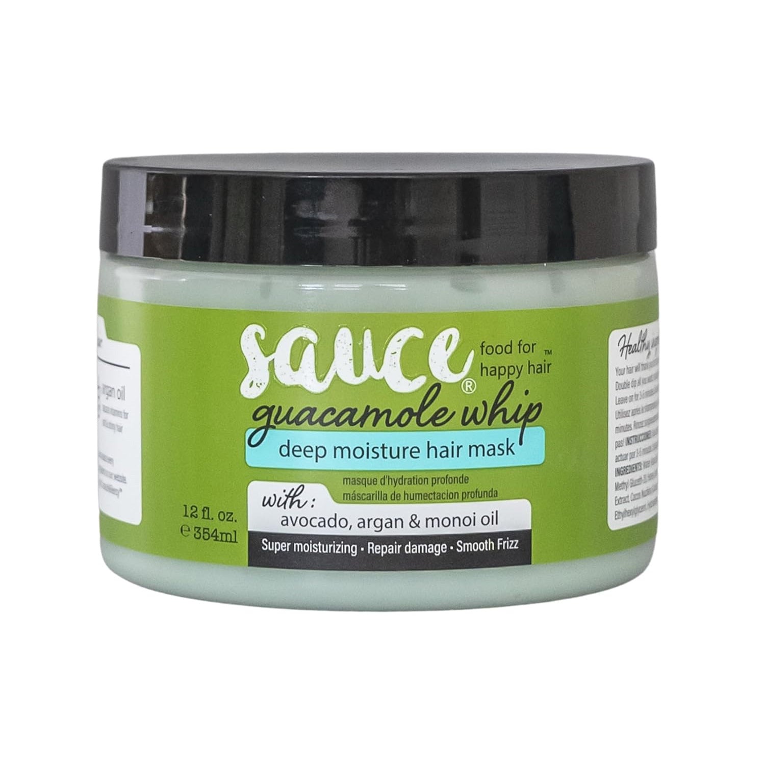 Sauce Beauty Guacamole Whip Deep Moisture Mask Jar,12 oz